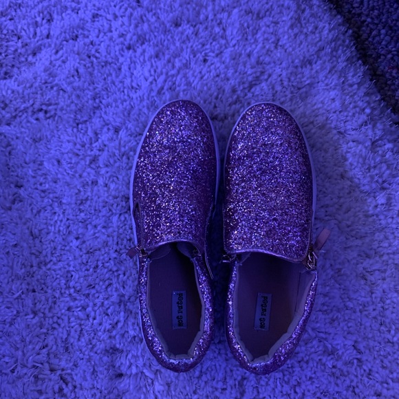 rose gold women’s glitter slip on’s - Picture 3 of 3